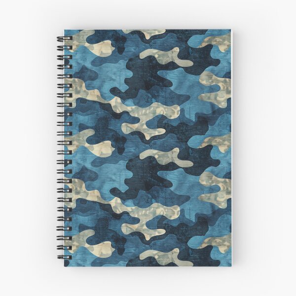 Item preview, Blue and Beige Ocean Camouflage Fabric Pattern designed and sold by NTGUILTY.