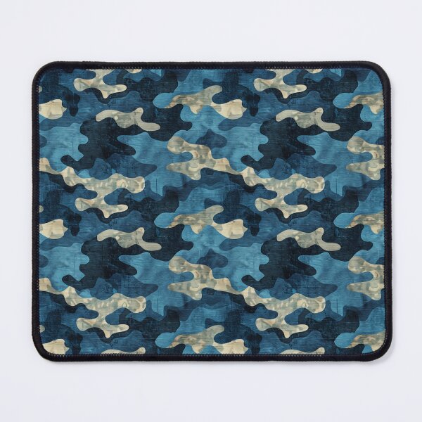 Item preview, Blue and Beige Ocean Camouflage Fabric Pattern designed and sold by NTGUILTY.