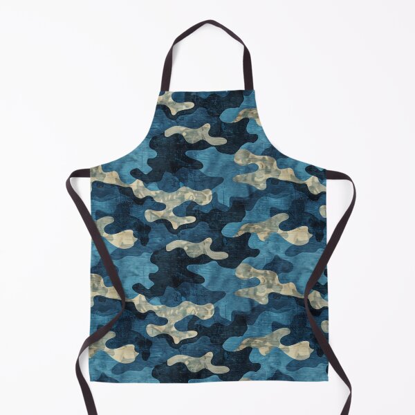 Item preview, Blue and Beige Ocean Camouflage Fabric Pattern designed and sold by NTGUILTY.