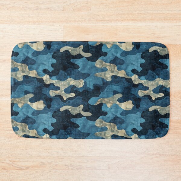 Item preview, Blue and Beige Ocean Camouflage Fabric Pattern designed and sold by NTGUILTY.