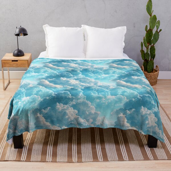 Item preview, Vibrant Blue Sky Fluffy Clouds Pattern designed and sold by NTGUILTY.