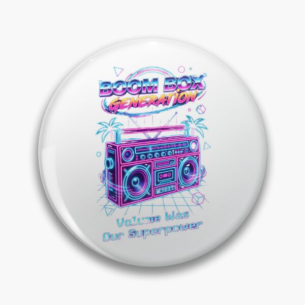 Item preview, Boom Box Generation Retro 80s Neon Boombox designed and sold by Quillway.