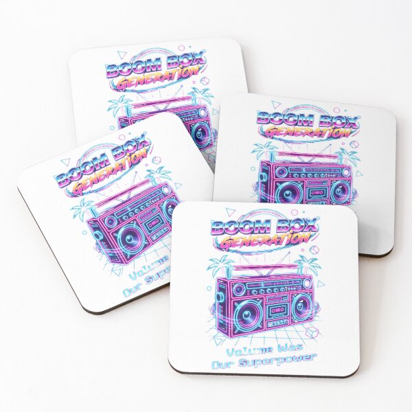 Item preview, Boom Box Generation Retro 80s Neon Boombox designed and sold by Quillway.