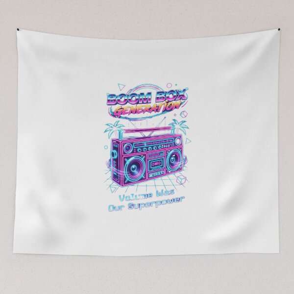 Item preview, Boom Box Generation Retro 80s Neon Boombox designed and sold by Quillway.