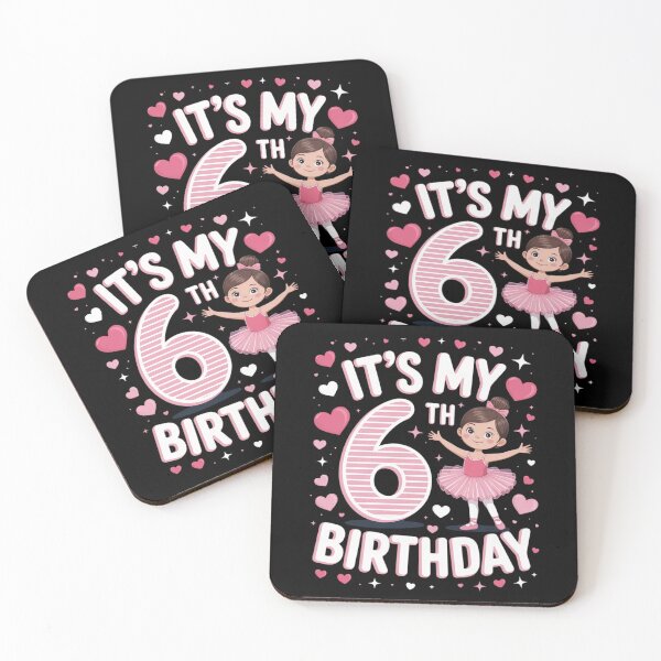 Item preview, It's My 6th Birthday Ballerina 6 Years Old Girl Party designed and sold by Slwankol.