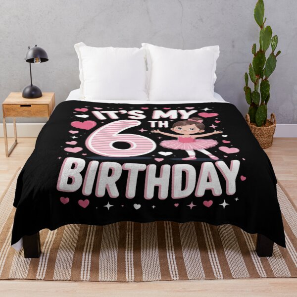 Item preview, It's My 6th Birthday Ballerina 6 Years Old Girl Party designed and sold by Slwankol.