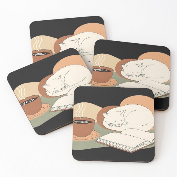 Item preview, Cozy Coffee & Book Lover Aesthetic - Minimal Line Art designed and sold by saiful020.