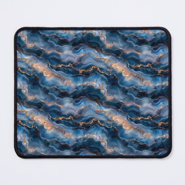 Item preview, Luxury Navy Blue Abstract Gold Veins Marble designed and sold by NTGUILTY.