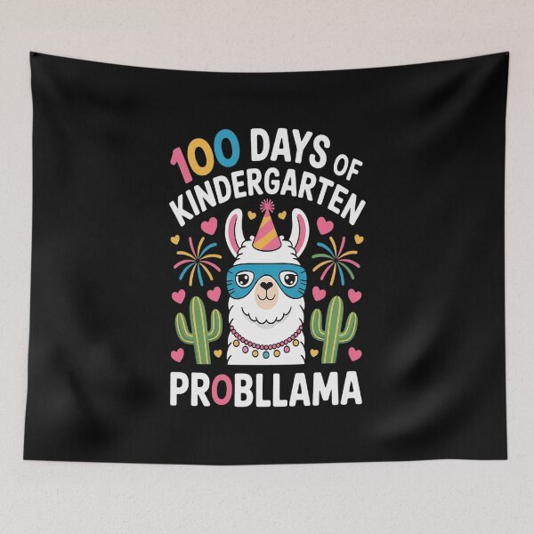 Item preview, 100 Days of Kindergarten No Probllama Llama designed and sold by Moxizz.