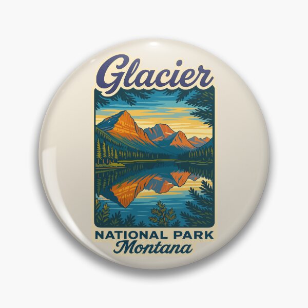 Artikelvorschau, Aufkleber für den Glacier-Nationalpark entworfen und verkauft von Gideon Emmerich.