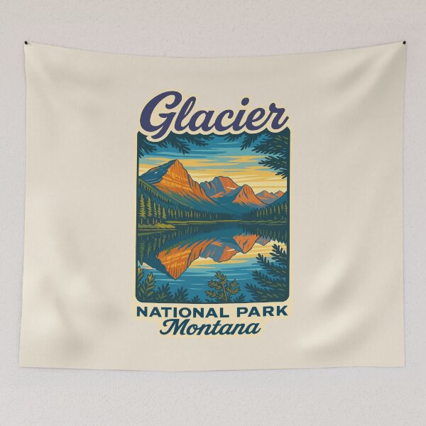 Item preview, Glacier National Park Sticker designed and sold by Gideon Emmerich.