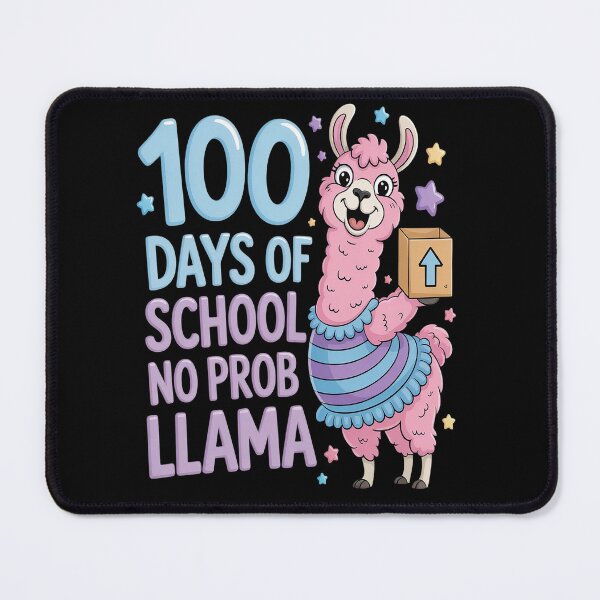 Item preview, 100 Days of School No Probllama Llama 100th day Gamers designed and sold by Moxizz.