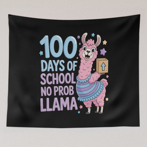 Item preview, 100 Days of School No Probllama Llama 100th day Gamers designed and sold by Moxizz.