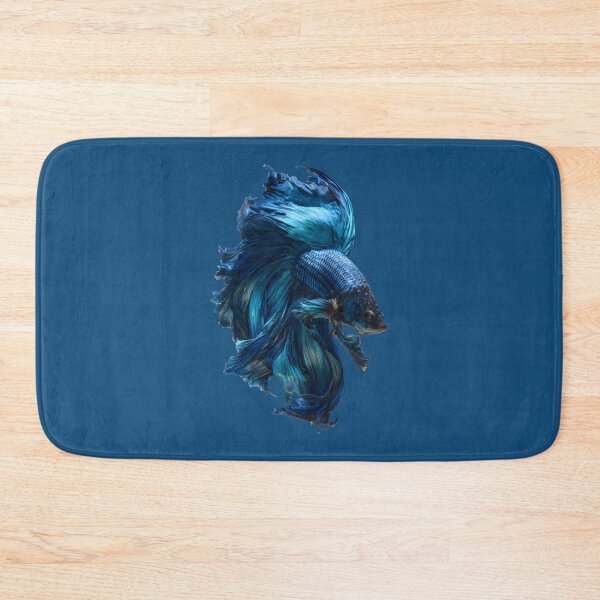 Item preview, Midnight Blue Betta Fish Siamese Fighting Fish, Dark Blue Veiltail with Metallic Shimmer designed and sold by meganohm.