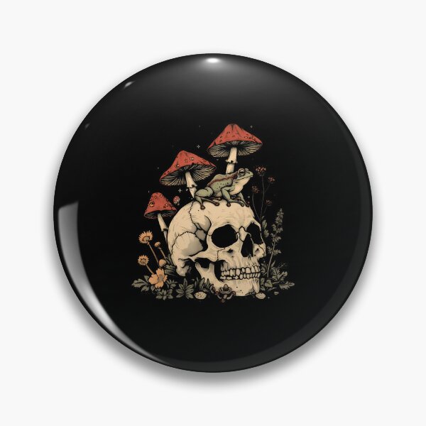 Item preview, Cottagecore Aesthetic Frog Skull Mushroom Witchy Floral designed and sold by RuthSheila.