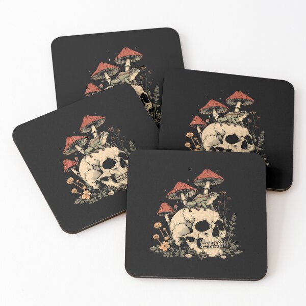 Item preview, Cottagecore Aesthetic Frog Skull Mushroom Witchy Floral designed and sold by RuthSheila.