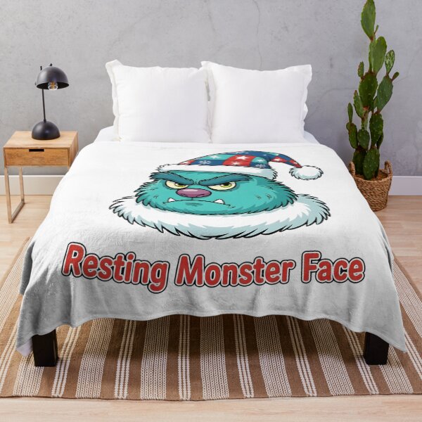 Item preview, Resting Monster Face - Funny Christmas Grumpy Monster Design designed and sold by SoulenCify.