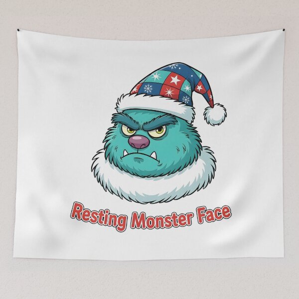 Item preview, Resting Monster Face - Funny Christmas Grumpy Monster Design designed and sold by SoulenCify.