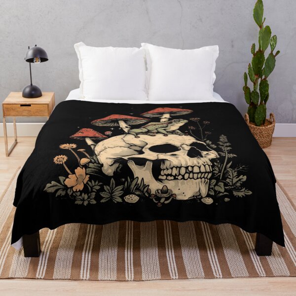 Item preview, Cottagecore Aesthetic Frog Skull Mushroom Witchy Floral designed and sold by RuthSheila.