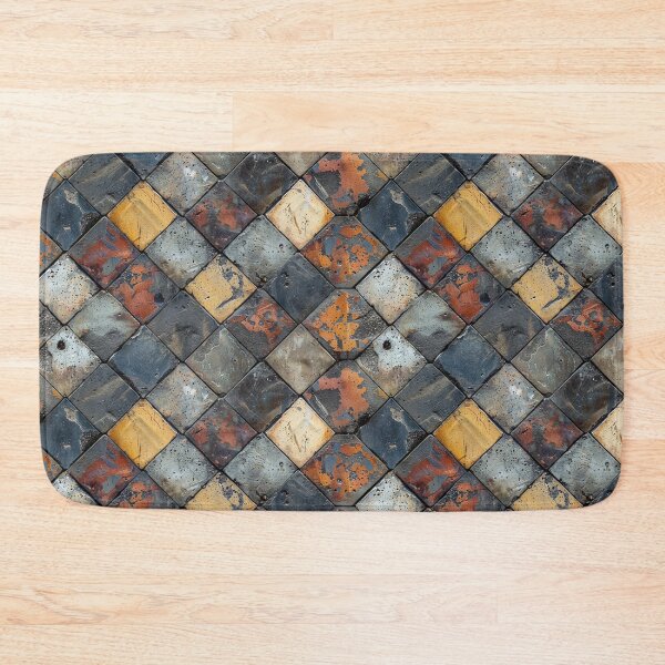 Item preview, Distressed Urban Square Diagonal Stone Tile Pattern designed and sold by NTGUILTY.