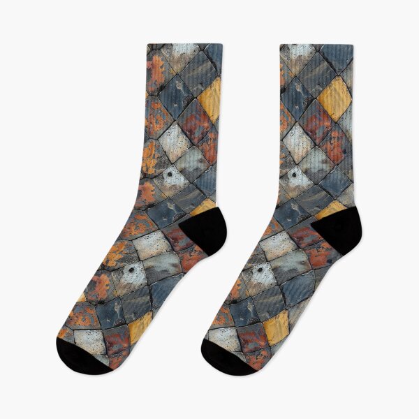 Item preview, Distressed Urban Square Diagonal Stone Tile Pattern designed and sold by NTGUILTY.