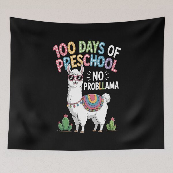 Item preview, 100th day of school No Prob Llama Happy 100th day designed and sold by Moxizz.