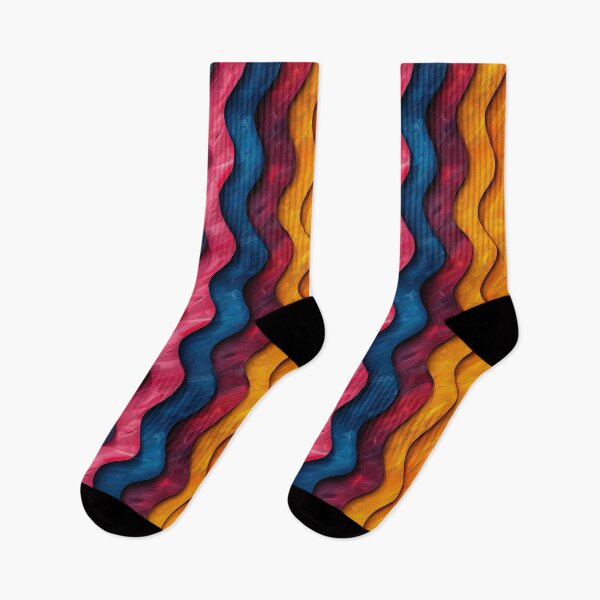 Item preview, Bold Colorful Abstract Wavy Vertical Stripes designed and sold by NTGUILTY.
