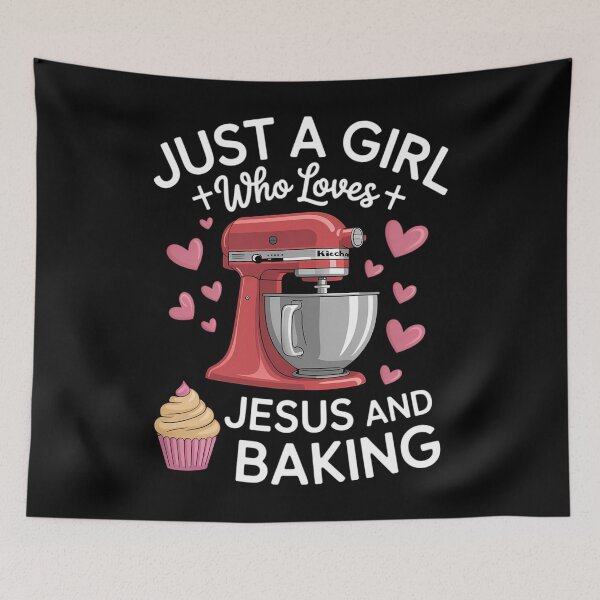 Item preview, Just A Girl Who Loves Jesus And Baking designed and sold by DentistLegal.