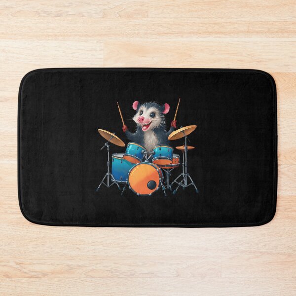 Item preview, Cute Opossum Playing Drums Opossums Drummer Music designed and sold by RuthSheila.