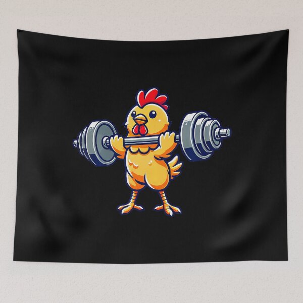 Item preview, Chicken Powerlifting Weightlifting Gym Workout designed and sold by BeverlyBrenda.