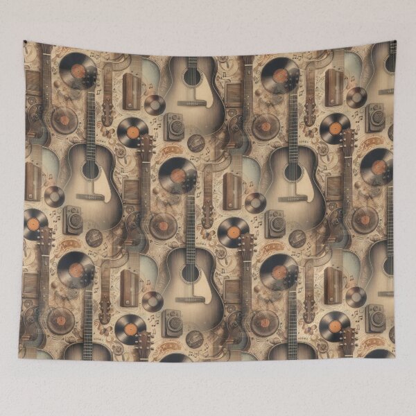 Item preview, Vintage guitars Rock and Roll Vinyl Records, Rock Star Music designed and sold by TheTimeTaxi.