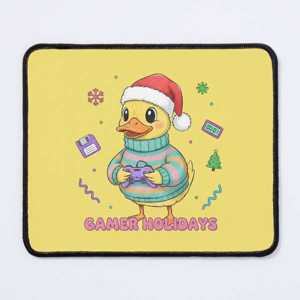 Item preview, Cozy Christmas Gamer Duck Sticker: Holiday Controller & Retro Floppy Disk Aesthetic designed and sold by cozy corner co. .