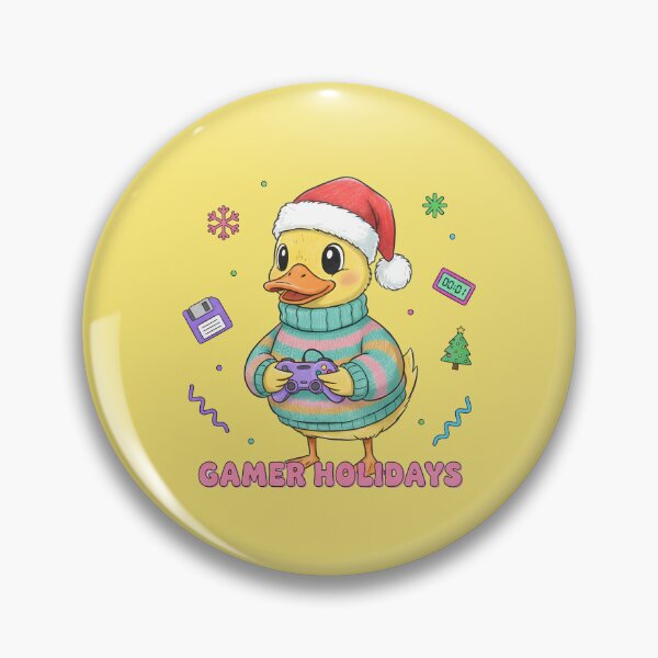 Item preview, Cozy Christmas Gamer Duck Sticker: Holiday Controller & Retro Floppy Disk Aesthetic designed and sold by cozy corner co. .