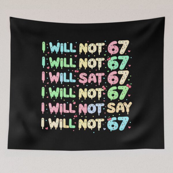 Item preview, 67 Write Lines Six Seven Meme Funny 6 7 Joke designed and sold by PeggyBeverly.