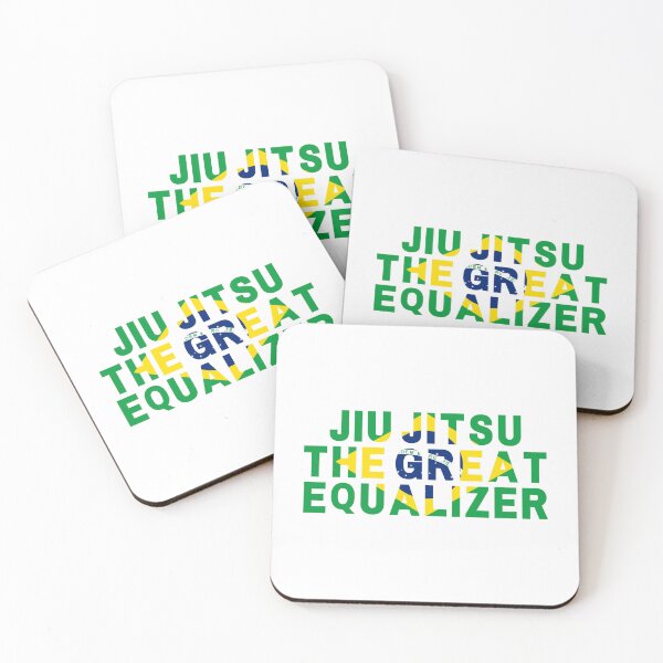 Item preview, Jiu-Jitsu The Great Equalizer Brazilian Flag White designed and sold by LudusRoom.