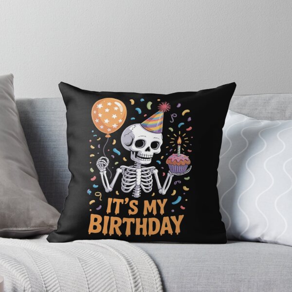 Item preview, It's My Birthday Skeleton Happy Birthday Halloween designed and sold by genkihikki.