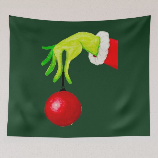 Item preview, Hand-painted with watercolor - Grinch's hand holding a Christmas ornament. designed and sold by Greitas.