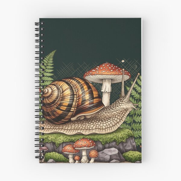 Item preview, Goblincore Tiger Snail Vintage Botanical Forest Art designed and sold by saiful020.
