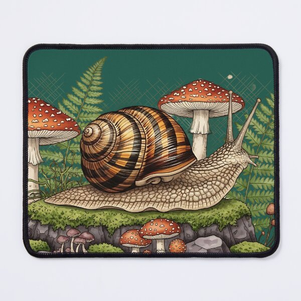 Item preview, Goblincore Tiger Snail Vintage Botanical Forest Art designed and sold by saiful020.