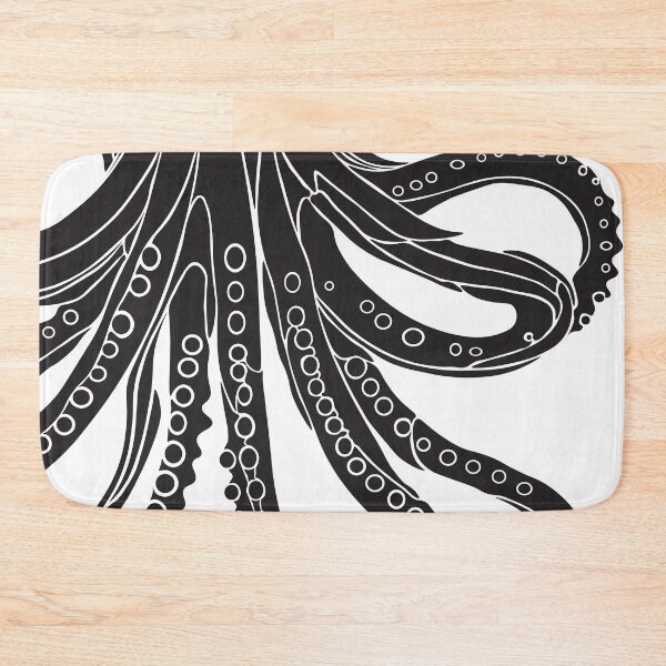 Item preview, Octopus Black and White Drawing designed and sold by BoldLineArt.