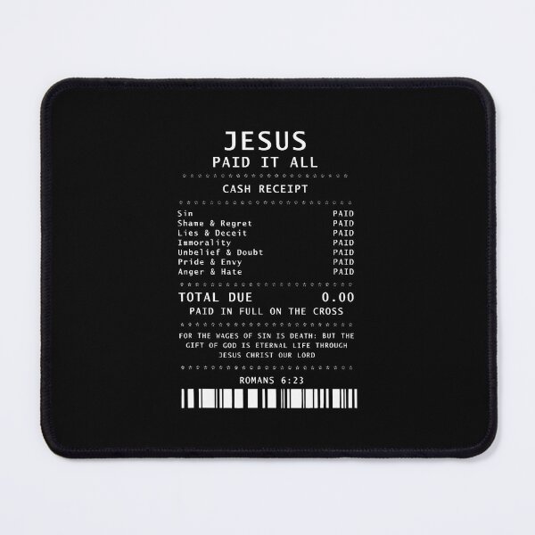 Item preview, Jesus Paid It All Cash Receipt Christian Bible Verse Faith designed and sold by SarahLeanne1.