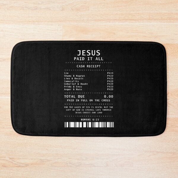 Item preview, Jesus Paid It All Cash Receipt Christian Bible Verse Faith designed and sold by SarahLeanne1.