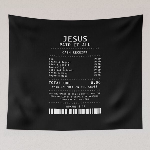 Item preview, Jesus Paid It All Cash Receipt Christian Bible Verse Faith designed and sold by SarahLeanne1.