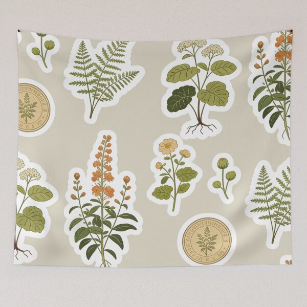 Item preview, Vintage Botanical Herbology Collection | Cottagecore Wildflower & Fern Illustration Pack designed and sold by Cherrydora.