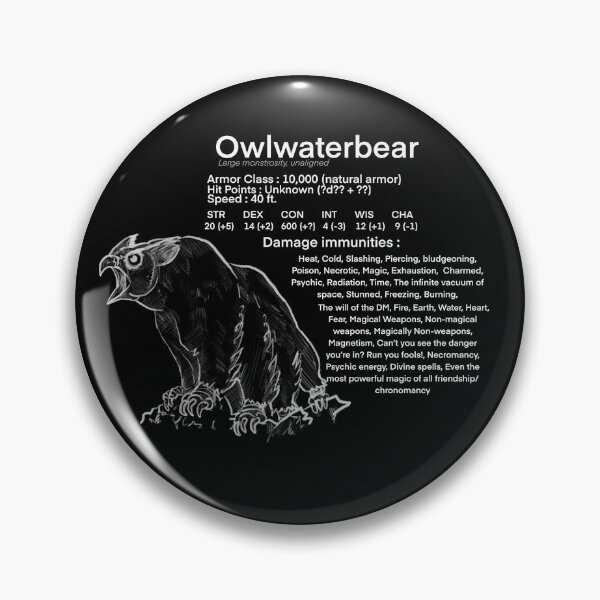 Item preview, Owl-water-bear designed and sold by Agreeablefables.