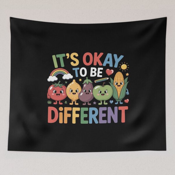 Item preview, It's Ok to Be Different Apple Teacher Autism Awareness designed and sold by ProudForFunny.