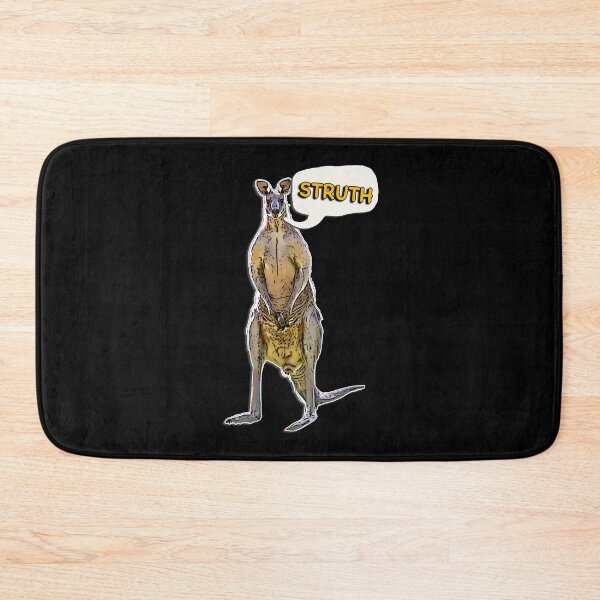 Item preview, Aussie Kangaroo Cartoon with Speech Bubble Saying Struth designed and sold by Michael van der Hoorn.