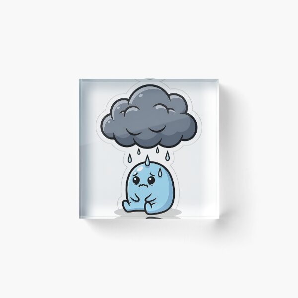 Item preview, The Anxious Blob Under Rain Cloud designed and sold by saiful020.