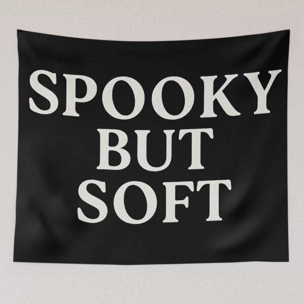 Item preview, Spooky But Soft – Cute Goth Aesthetic Text Design designed and sold by Mouraludia.