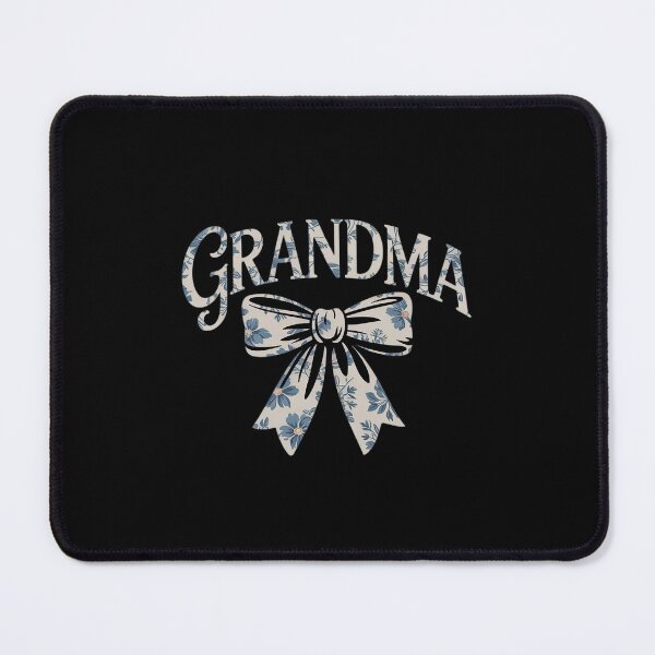 Item preview, Grandma Coquette Toile Blue Bow Floral Family Matching designed and sold by lilLilaBatArt.